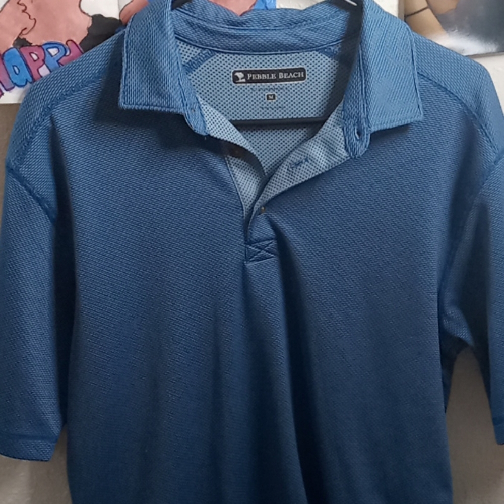 Blue polo shirt